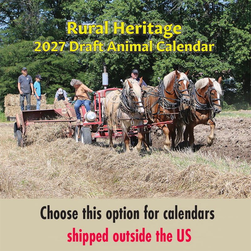 2027 Rural Heritage Calendar (Shipped Overseas)